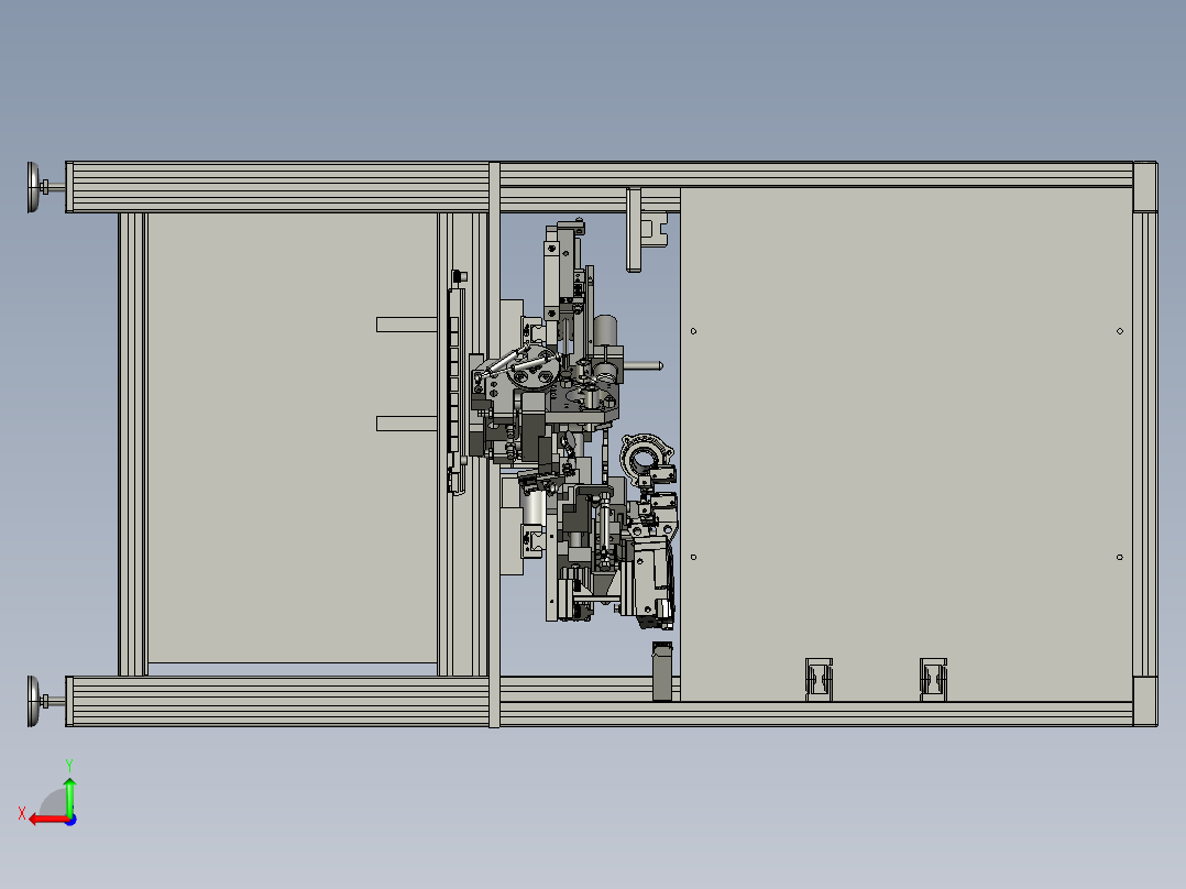 涡轮增压缸工装后视图