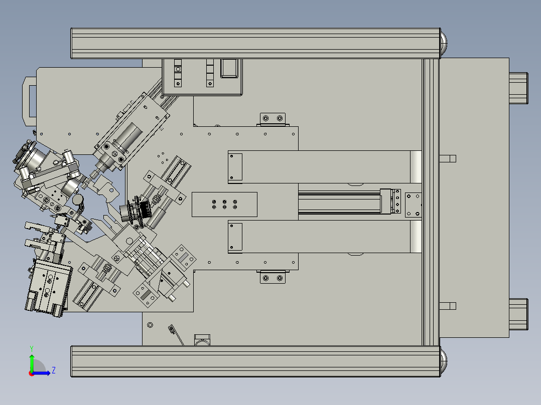 涡轮增压缸工装左视图