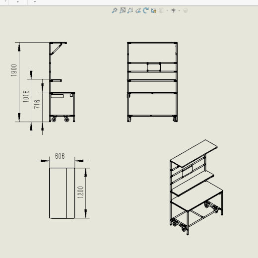精益管工作台3d图纸车间作业工作台精益管流水线式工作台三维图纸缩略图