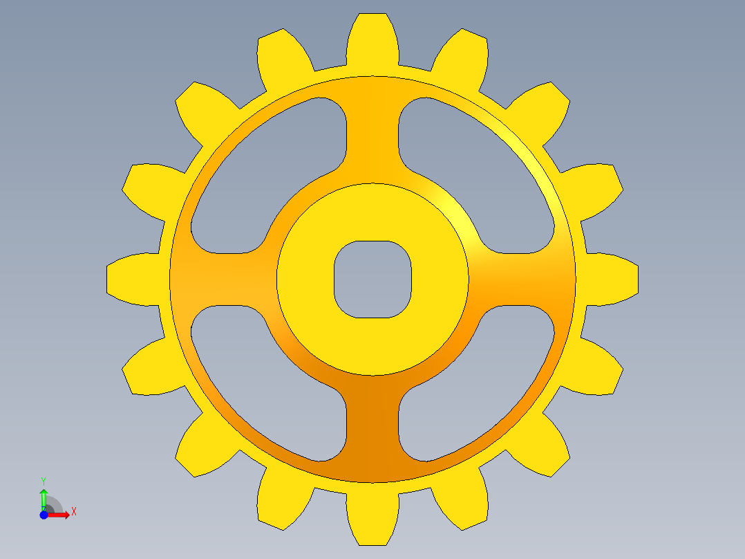 万向节齿轮传动机构前视图