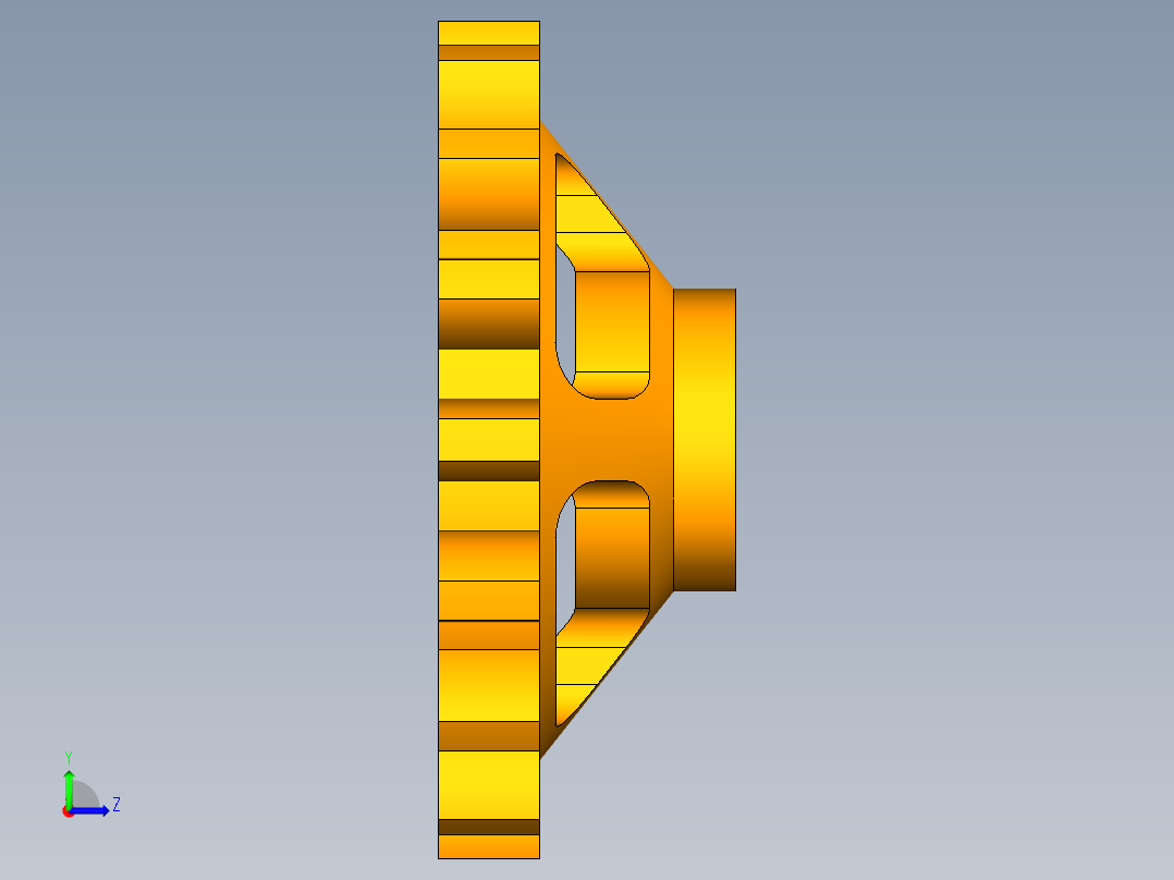 万向节齿轮传动机构左视图