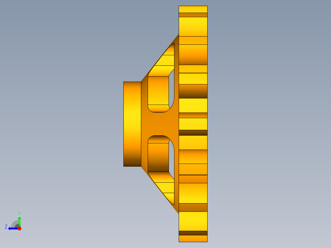 万向节齿轮传动机构右视图