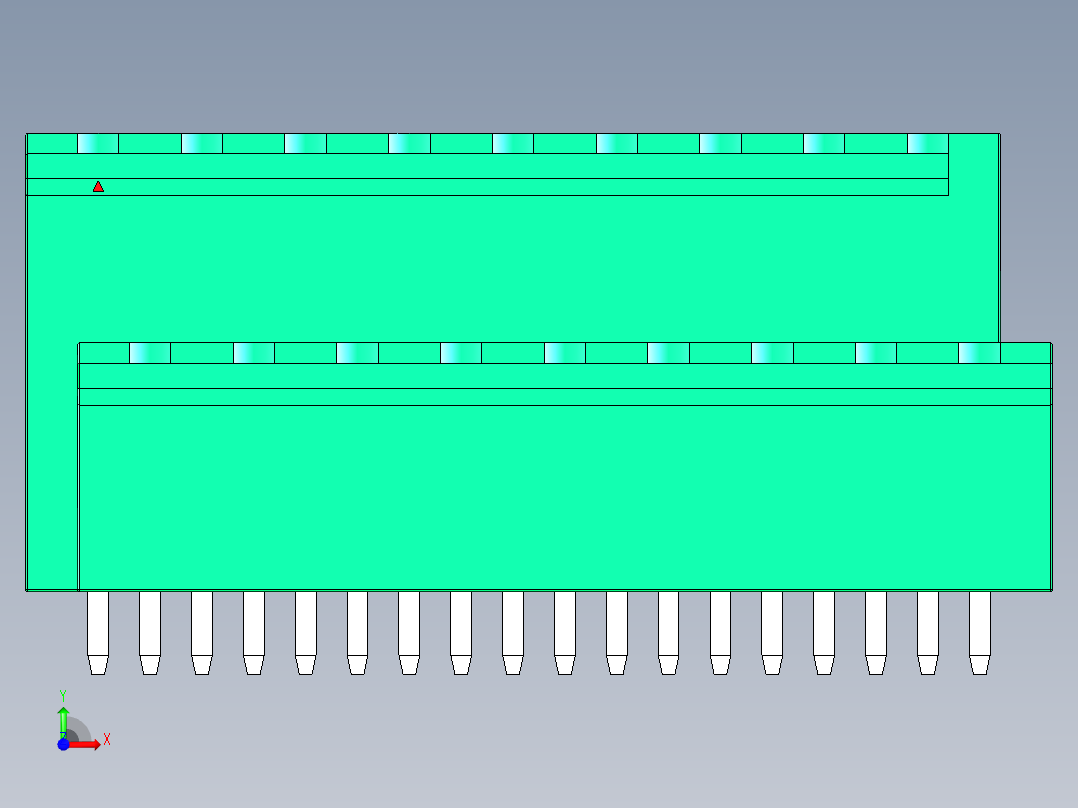 DEGSON 2EDG 系列 5.0mm 可插拔接线端子组-2EDGVTC-5.0-18P-14-00AH前视图