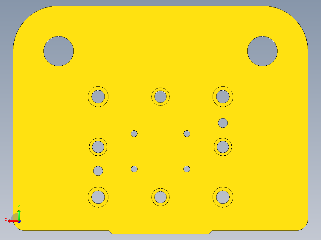 U形板冲孔落料复合模（CAD图+UG三维）后视图
