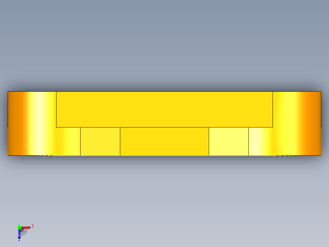 U形板冲孔落料复合模（CAD图+UG三维）俯视图
