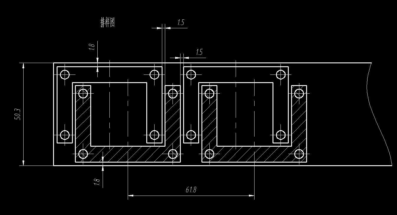 U形板冲孔落料复合模（CAD图+UG三维）
