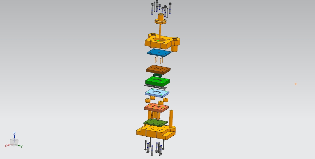 U形板冲孔落料复合模（CAD图+UG三维）