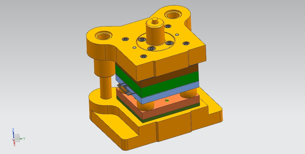 U形板冲孔落料复合模（CAD图+UG三维）