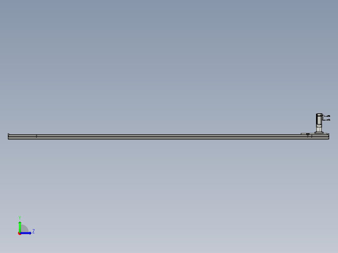 东锦齿条传动DH136G-S3050-BU-减速机+P400W左视图