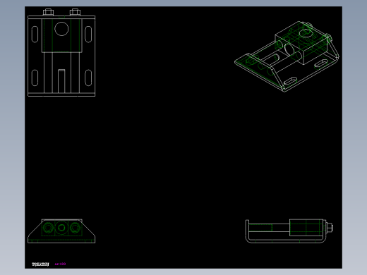 自動滑動張力器AST-2D多系列多零件图纸模型