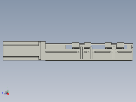 直线模组LHA6-S100-M-200W(16丝杆)设计图纸右视缩略图