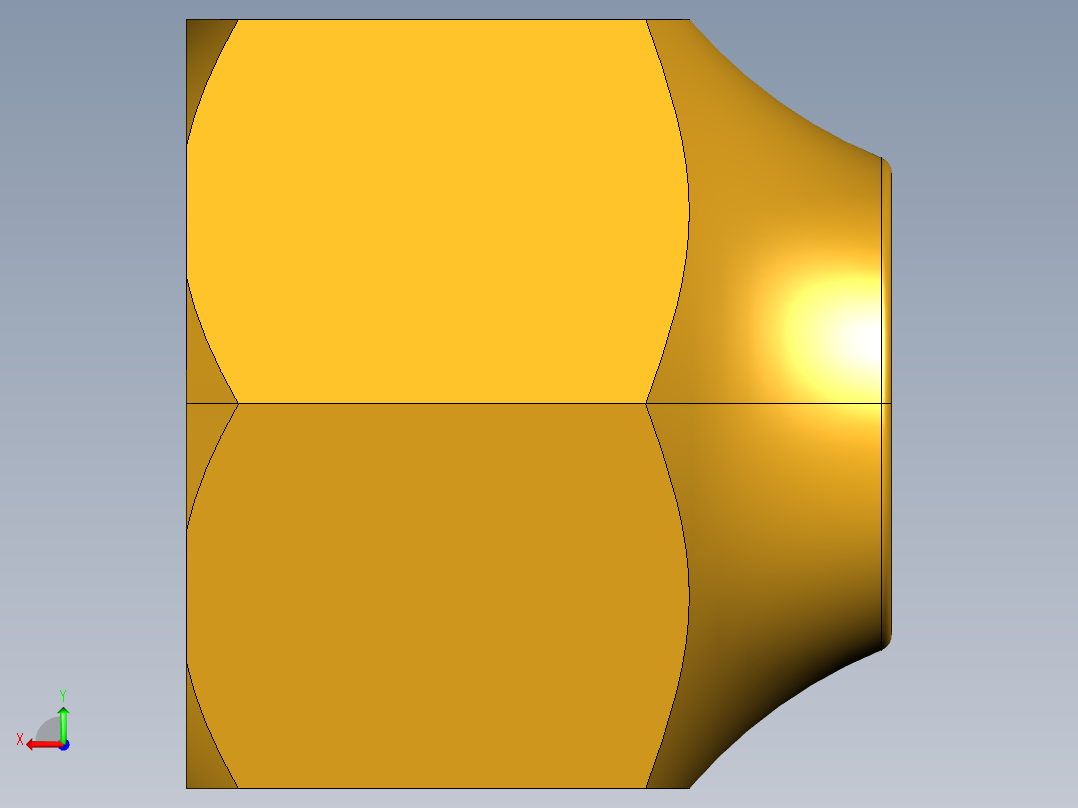 扩口式工业通用硬管接头Short Forged Reducing Nuts 14FS-8-6后视图