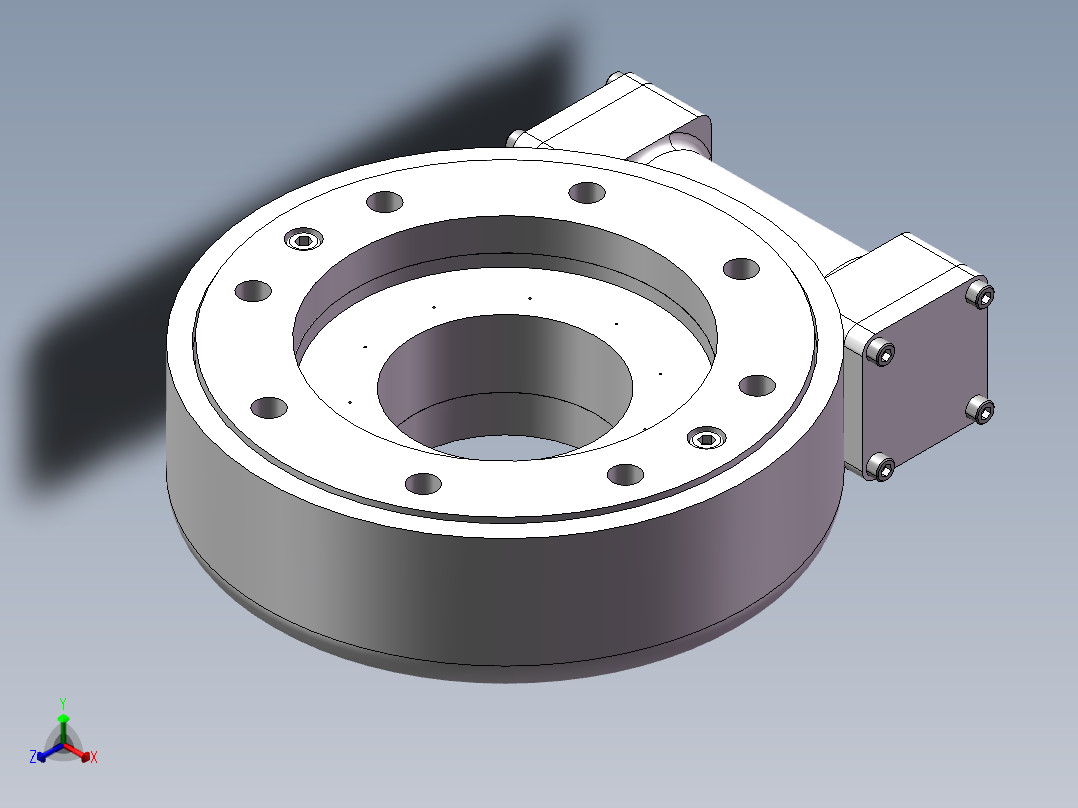 回转减速器涡轮蜗杆三维模型1073517===50S正等轴测图
