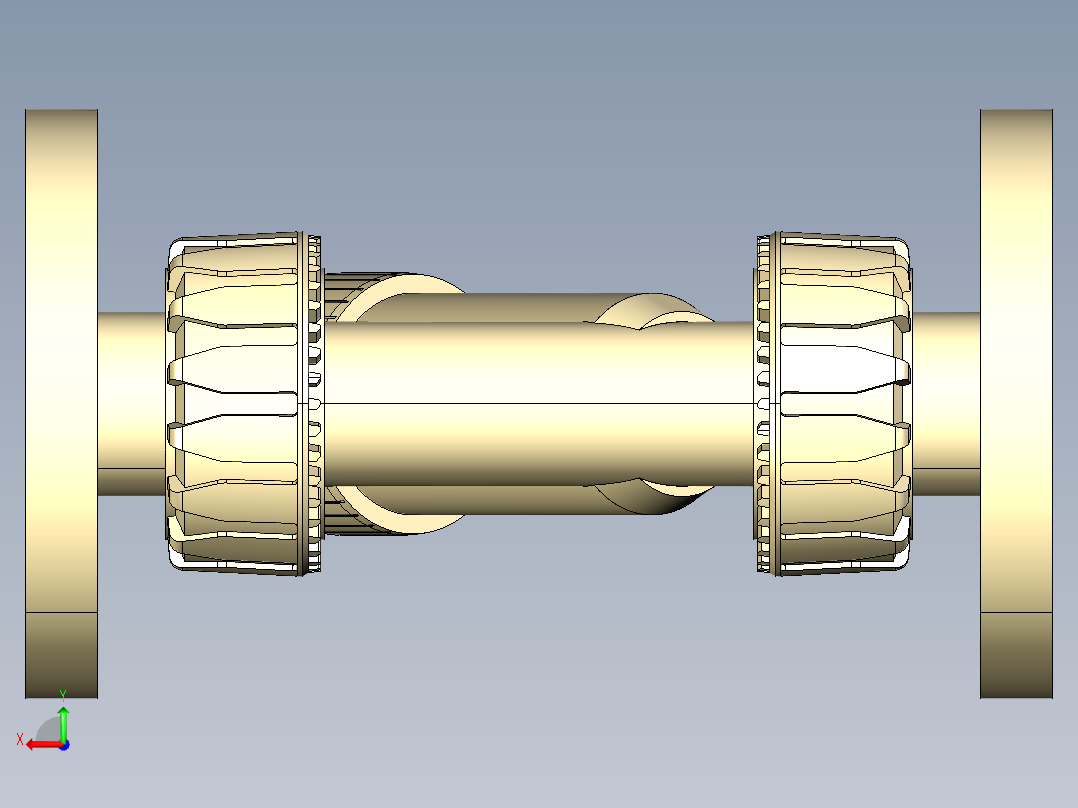 7VRUOM 检查与工会端阀和固定法兰，钻孔ENISO DIN PN10 16后视图