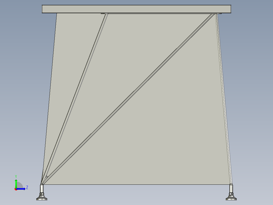 轻便的办公桌(1)左视图