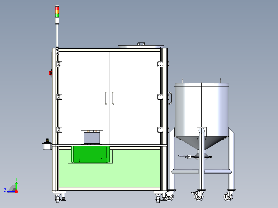 半自动灌装包装机右视图