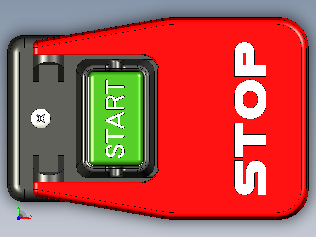 膝关节拨片开关前视图