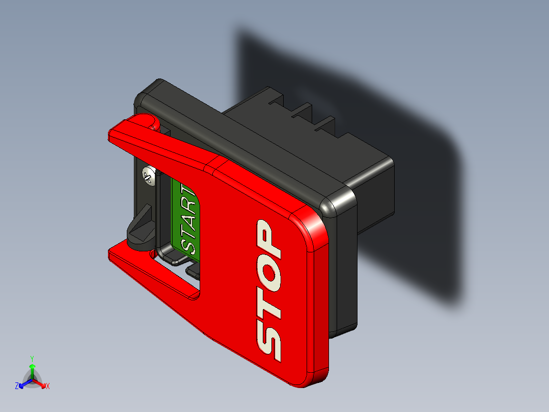 膝关节拨片开关正等轴测图