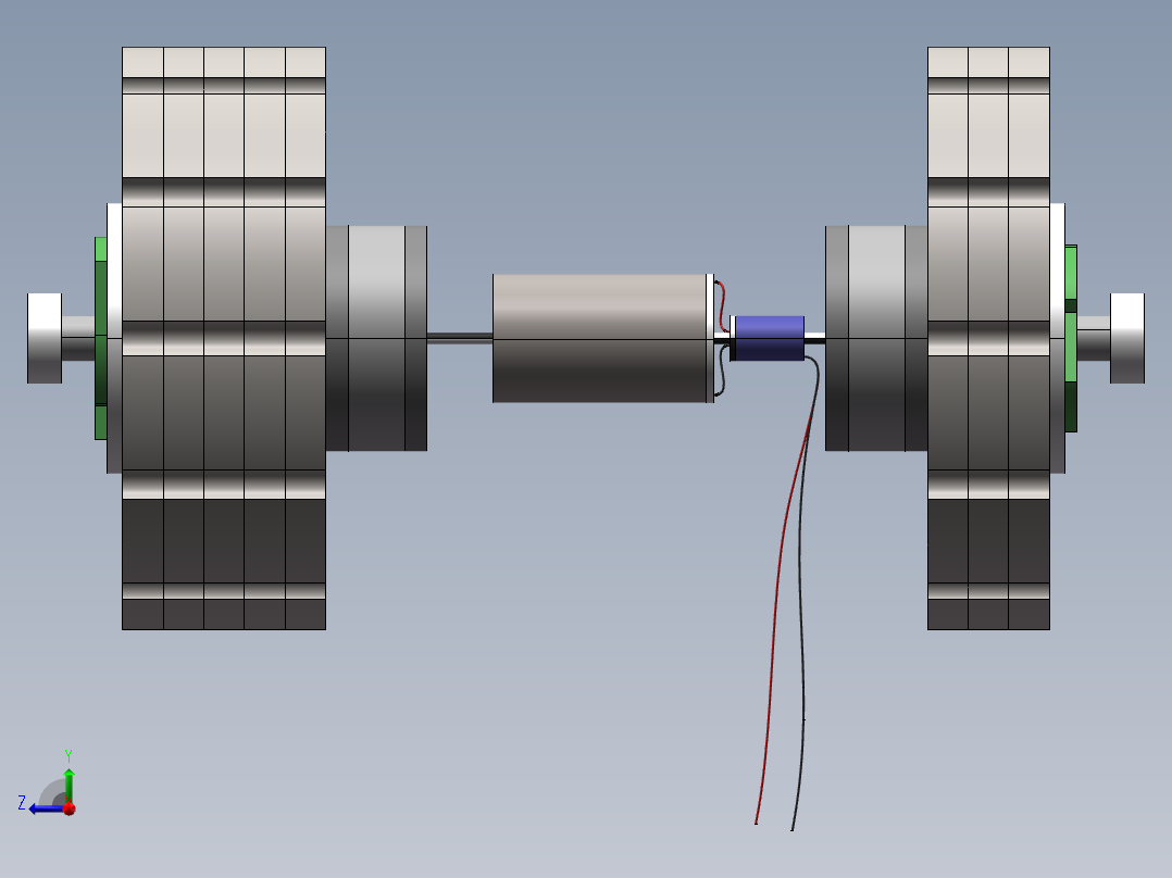 波浪能发电装置右视图
