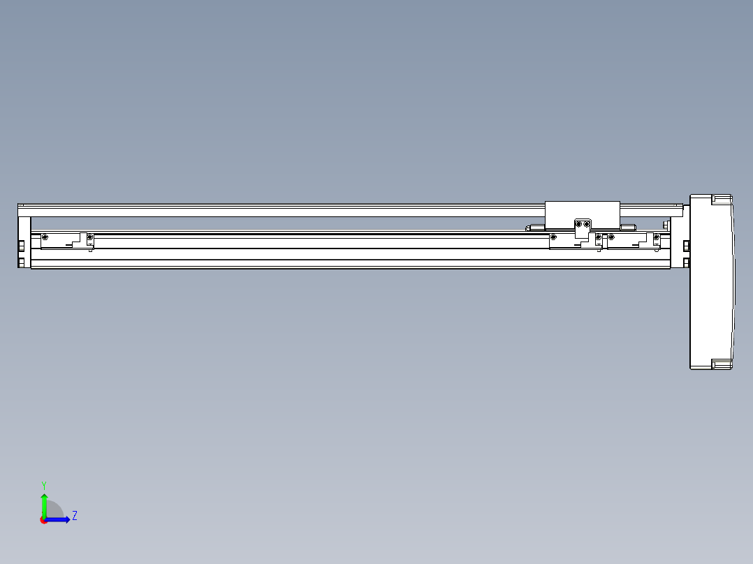 TPA-KNR-86E-1610C-L500A1-MP-BJ57-N3线性模块铝制底座左视图