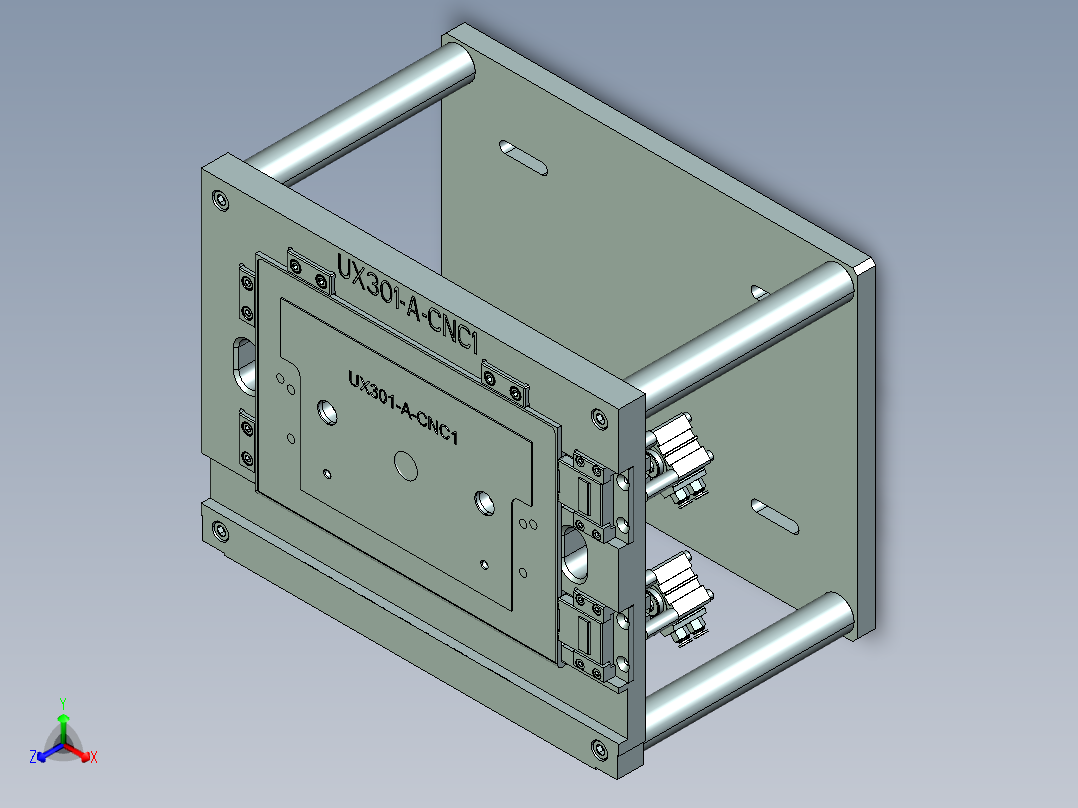 ux301-a-笔记本CNC工装夹具三维模型cnc1-8-6主视图