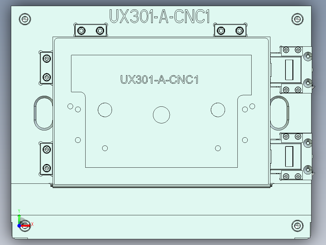 ux301-a-笔记本CNC工装夹具三维模型cnc1-8-6前视图