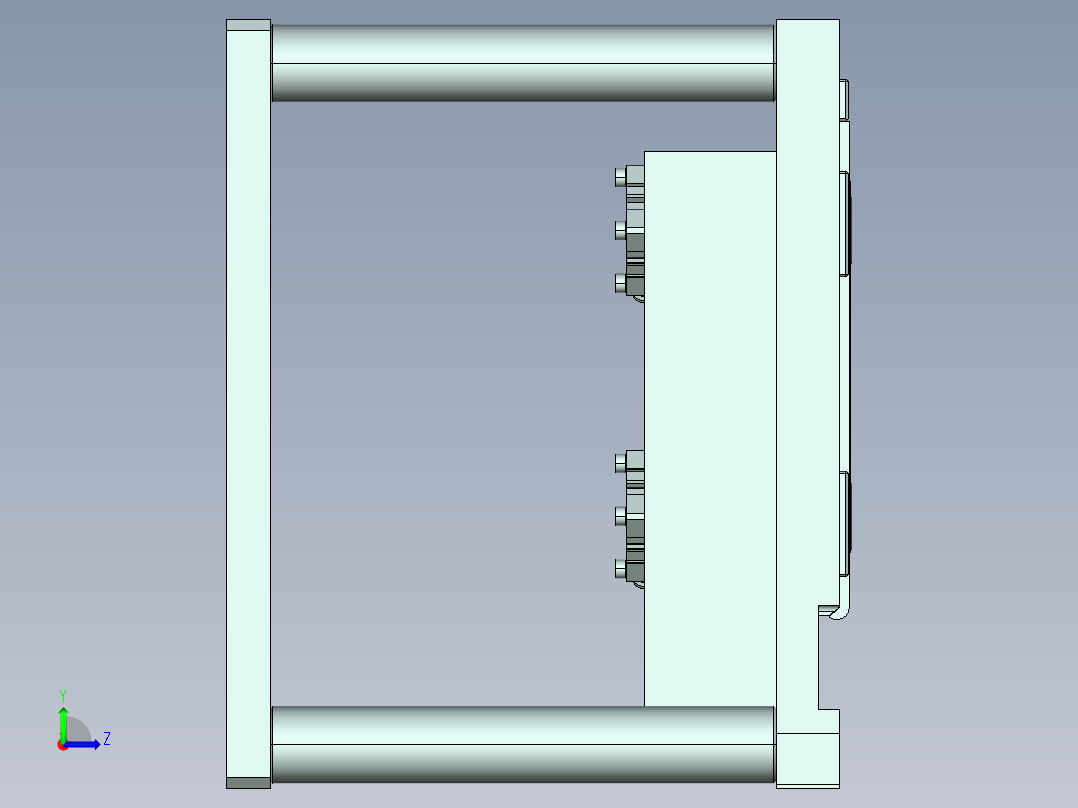 ux301-a-笔记本CNC工装夹具三维模型cnc1-8-6左视图