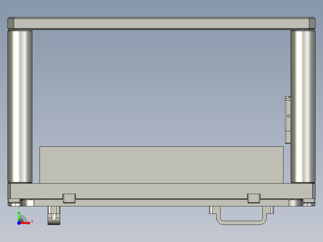 corse-cnc2笔记本CNC工装夹具三维模型前视图