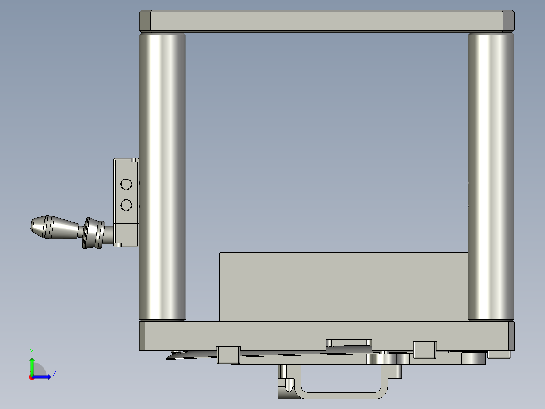 corse-cnc2笔记本CNC工装夹具三维模型左视图