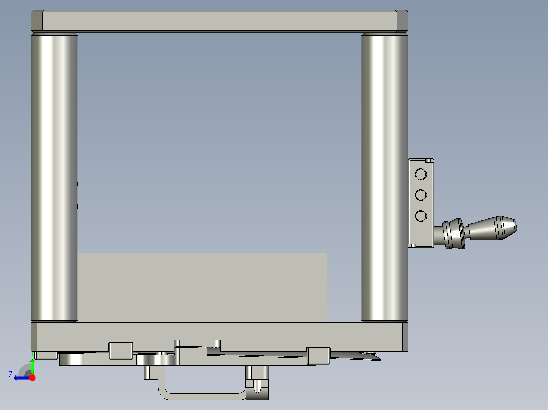 corse-cnc2笔记本CNC工装夹具三维模型右视图