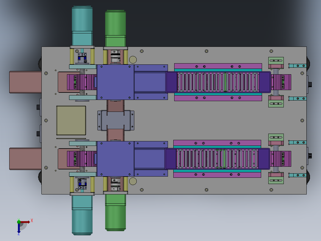 全自动双工位裁切机sw20可编辑俯视图