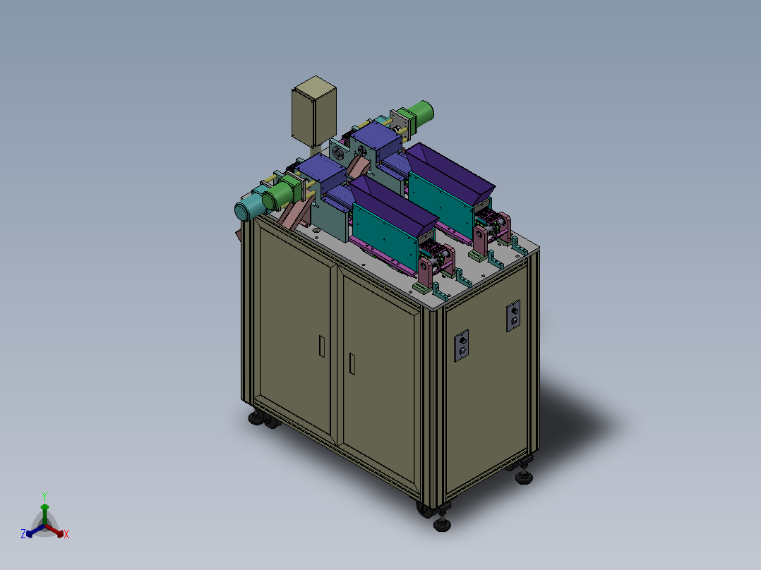全自动双工位裁切机sw20可编辑正等轴测图