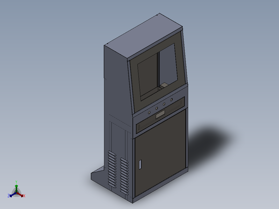 斜面带轮柜1330X600X310正等轴测图