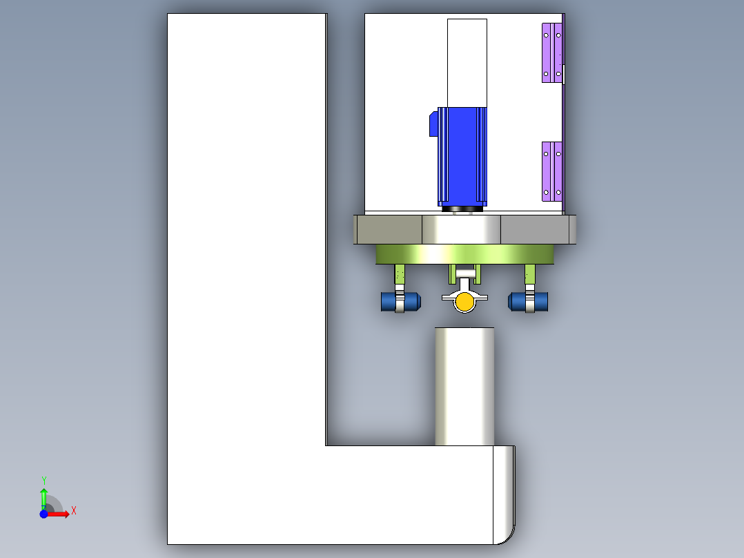 一种自动除屑的汽车轮毂磨削设备前视图