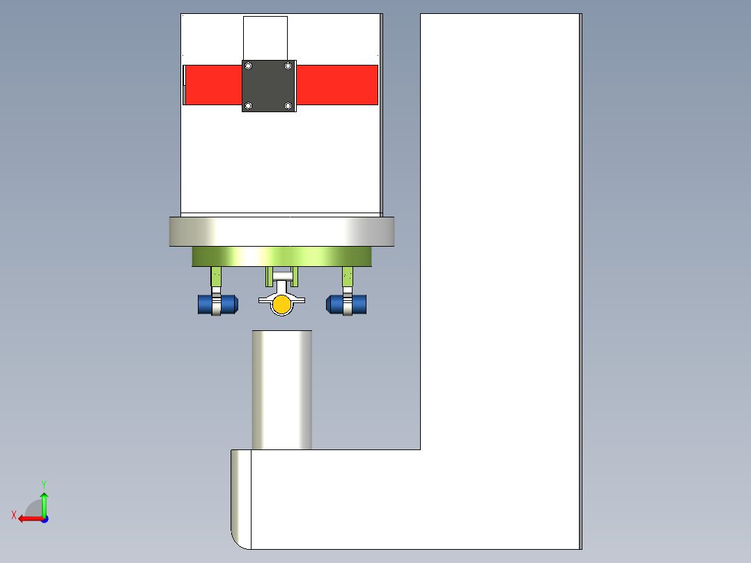 一种自动除屑的汽车轮毂磨削设备后视图