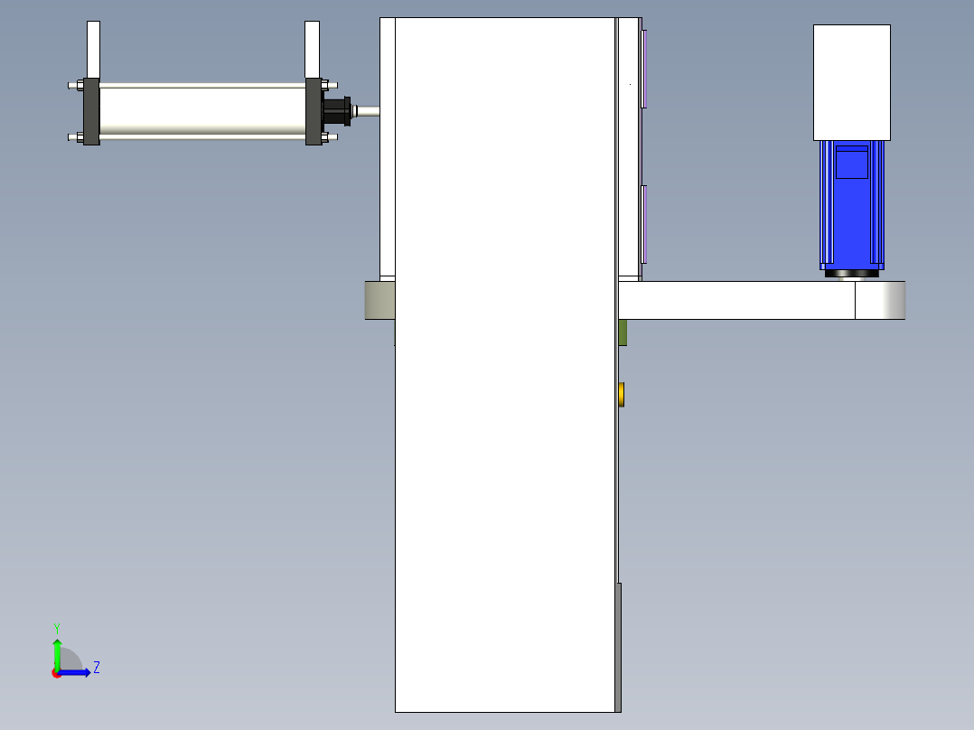 一种自动除屑的汽车轮毂磨削设备左视图