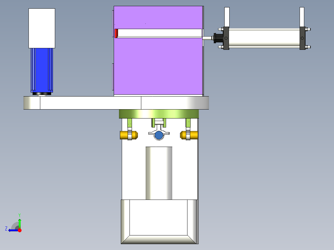 一种自动除屑的汽车轮毂磨削设备右视图