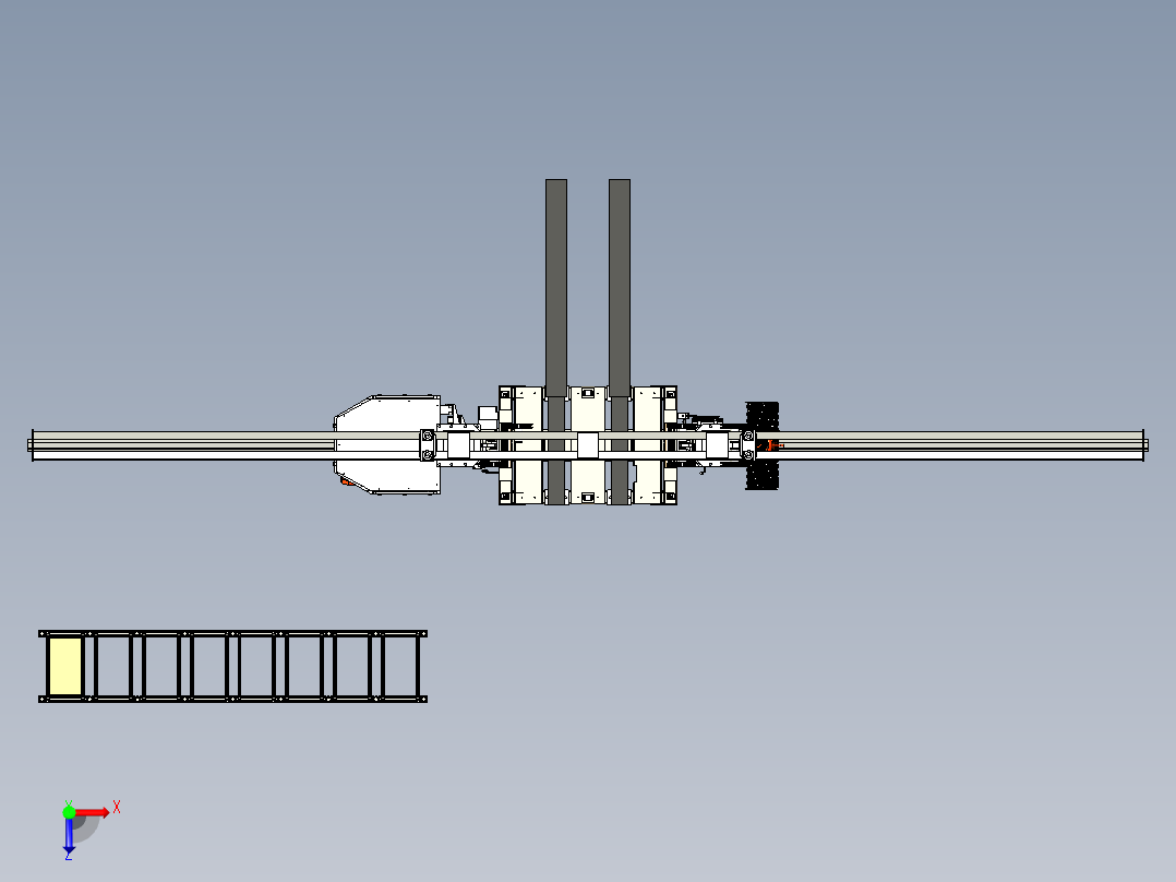 立体库穿梭堆垛机俯视图