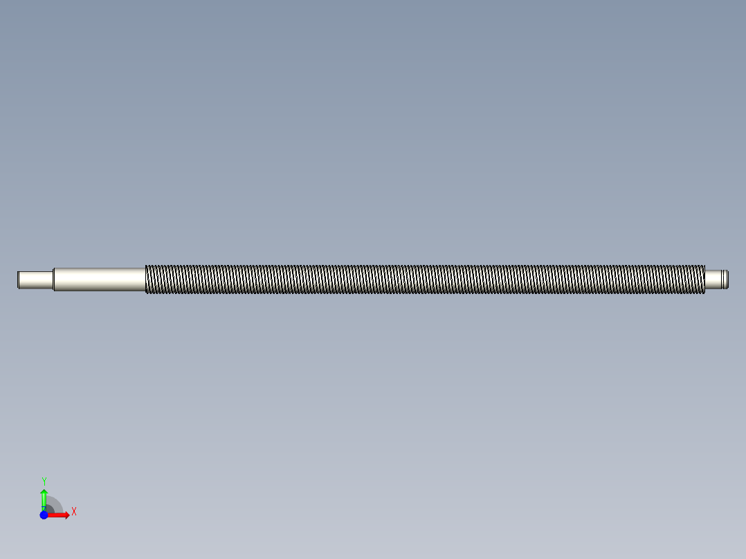 A2004962-滚珠丝杆 1204 - 3 L=300mm前视图