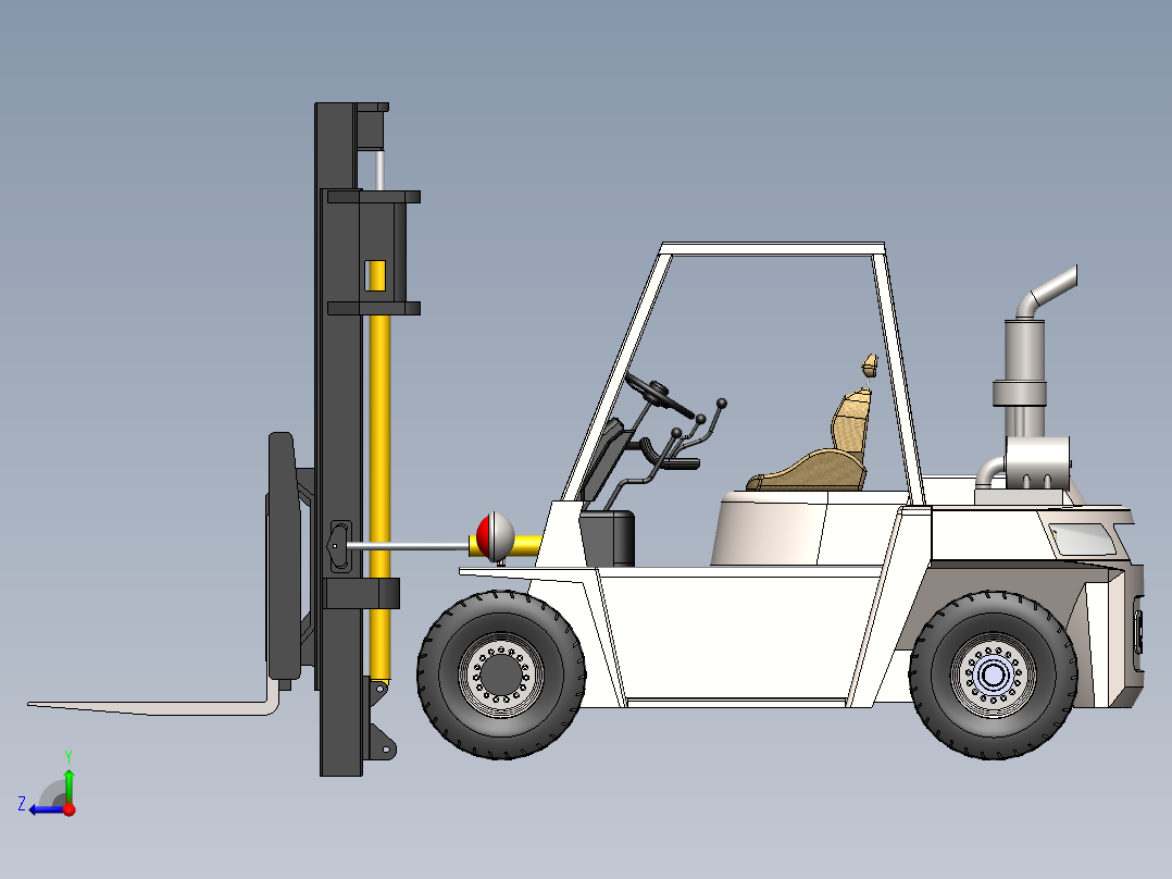 叉车、 卡特 叉车 SW右视图