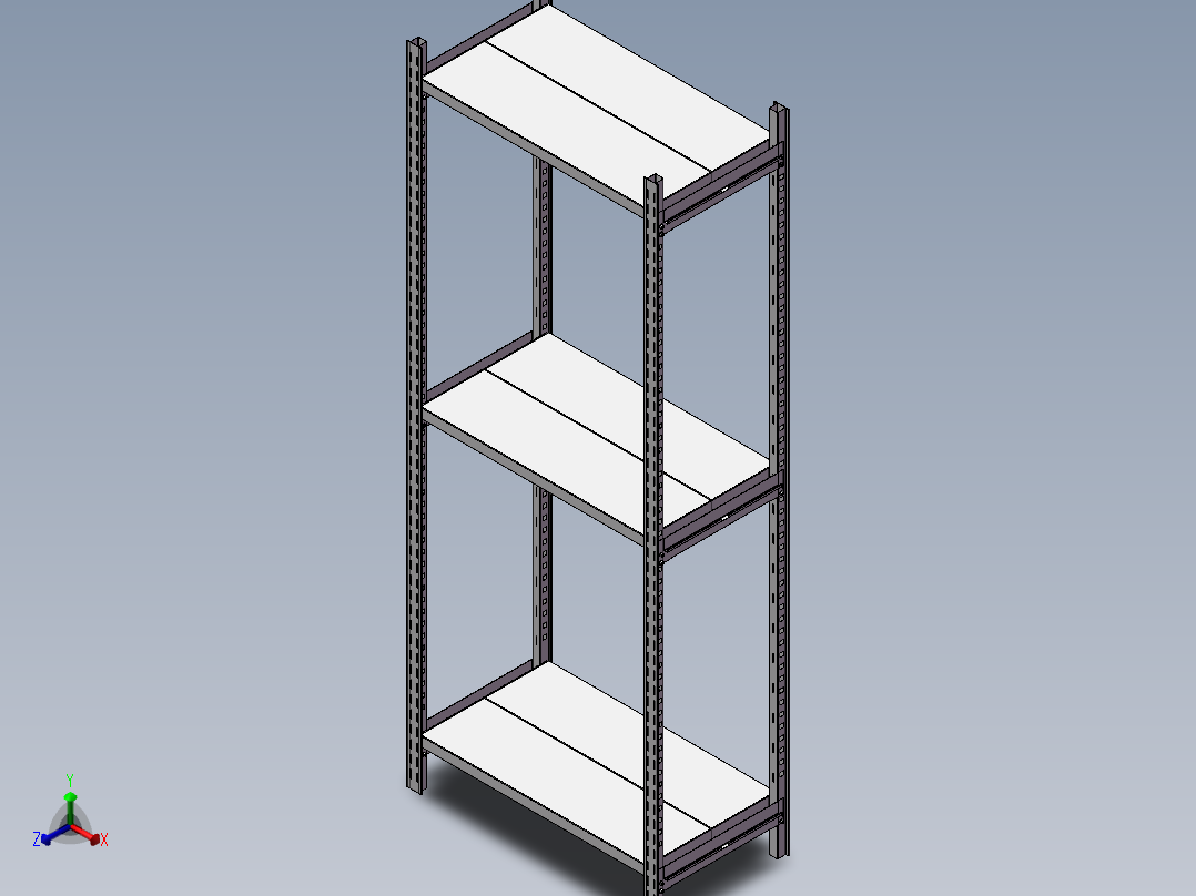货架、两格轻型货架