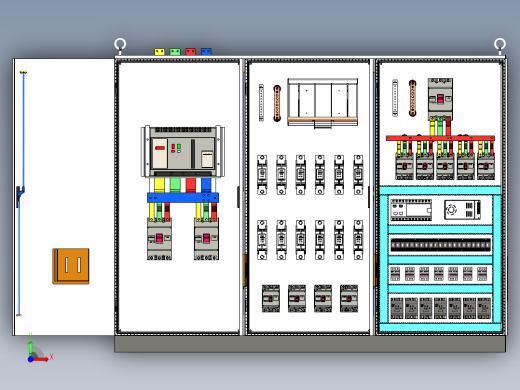 三柜组装万能断路器刀开关630Aplc控制柜 55353前视缩略图