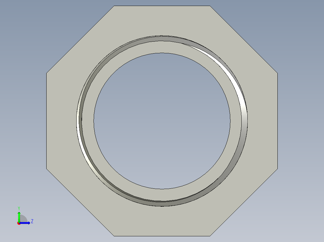 螺纹管对丝-六角异径 DN32-DN25左视图