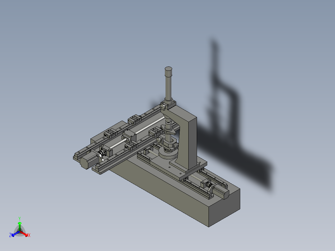 螺旋线渐开线样板检查仪正等轴测图