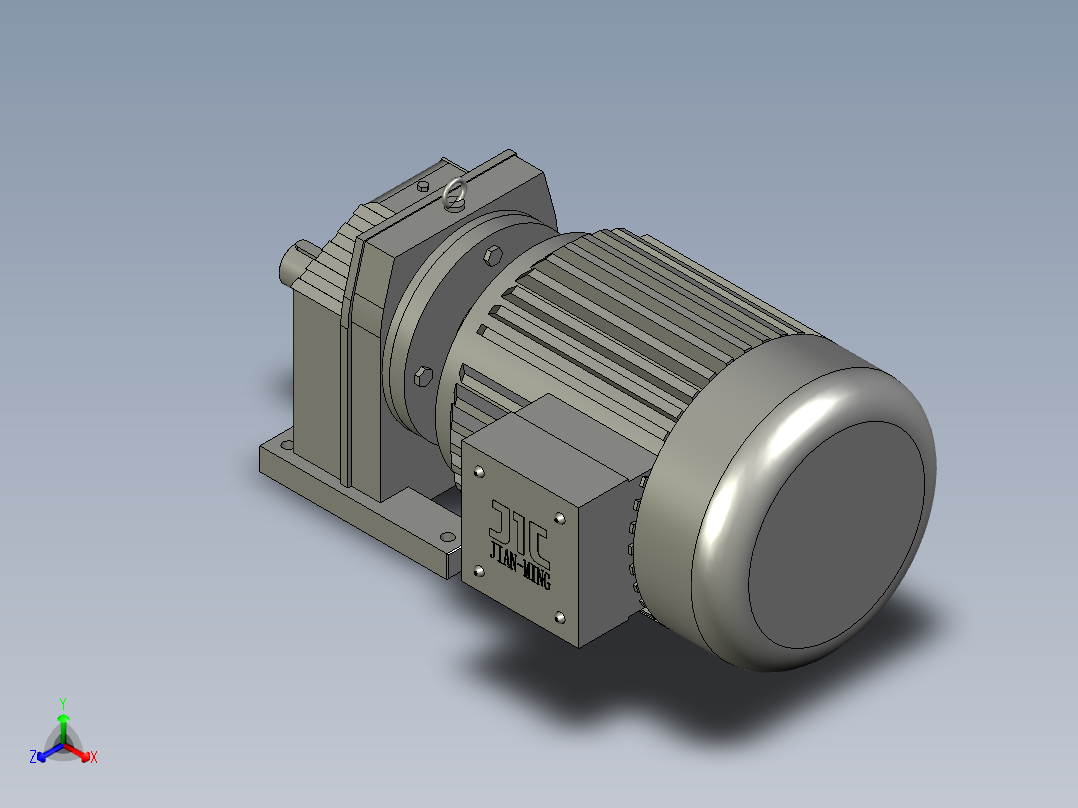 钢板自动裁切折弯成型设备设计-JMRX57-107斜齿轮减速机JMRX107-D225S主视图