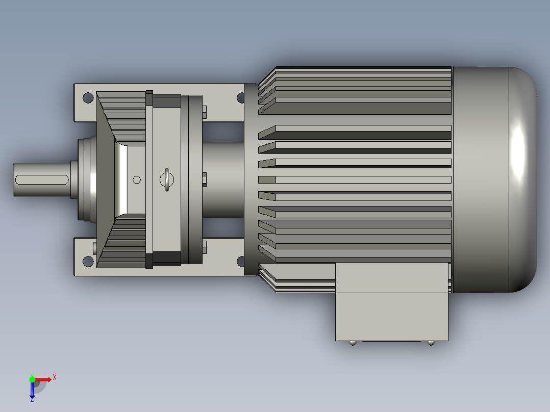 钢板自动裁切折弯成型设备设计-JMRX57-107斜齿轮减速机JMRX107-D225S俯视图