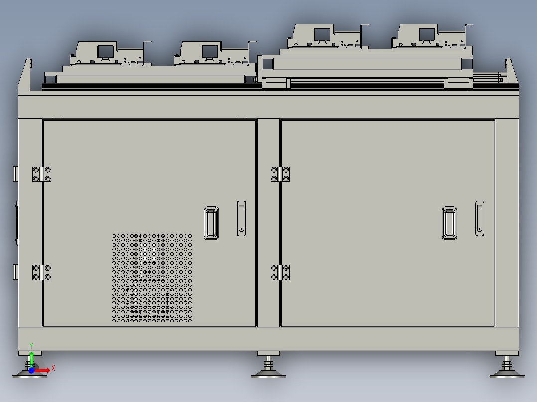 双层升降交换工作台前视图