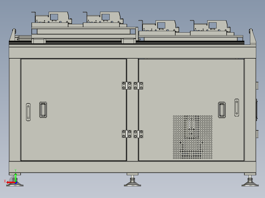 双层升降交换工作台后视图