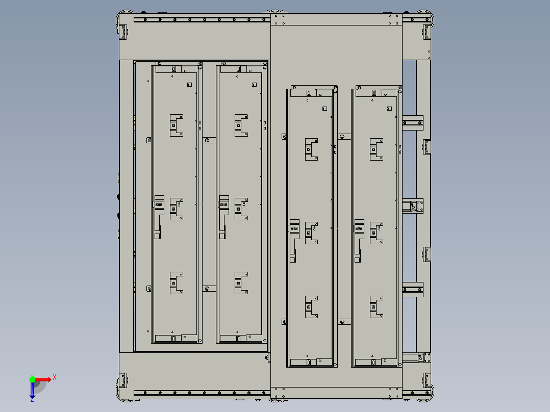 双层升降交换工作台俯视图