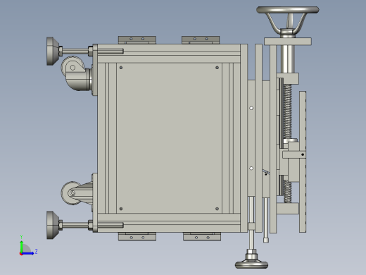 机械零件加工的移动装置左视缩略图